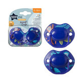 Orthodontische fopspenen, 6 - 18 maanden, Blauw, 2 stuks, Tommee Tippee