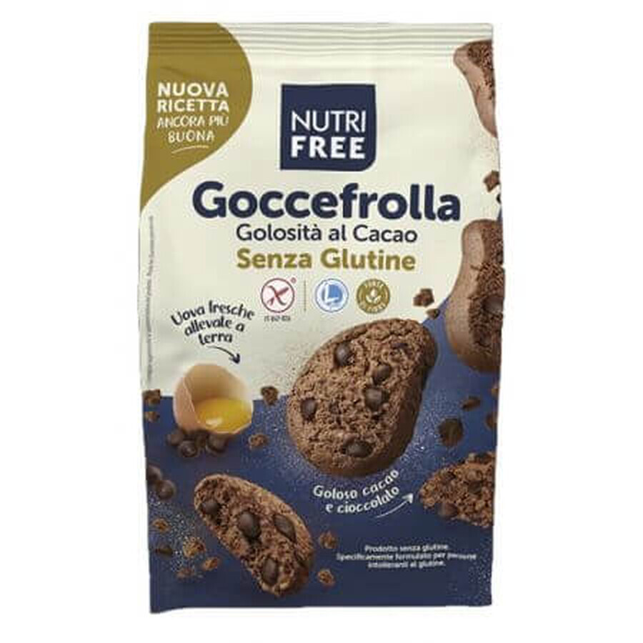 Goccefrolla galletas sin gluten con trocitos de chocolate, 300 g, Nutrifree