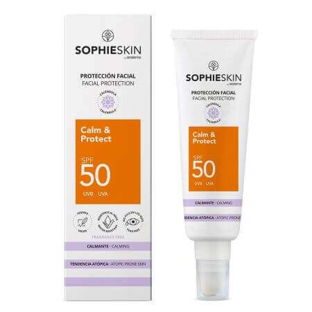 Crème voor de gevoelige en atopische huid met SPF 50 Calm &amp; Protect, 50 ml, Sophieskin