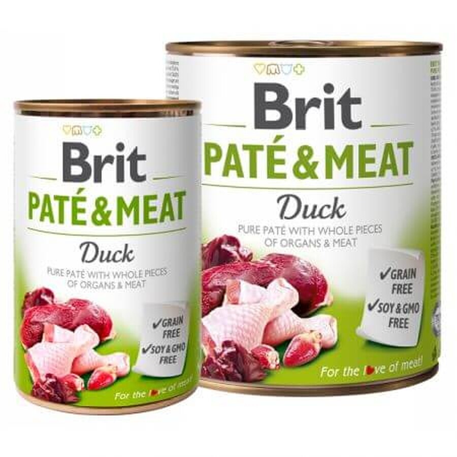 Duck food for dogs Pate & Meat, 800 g, Brit