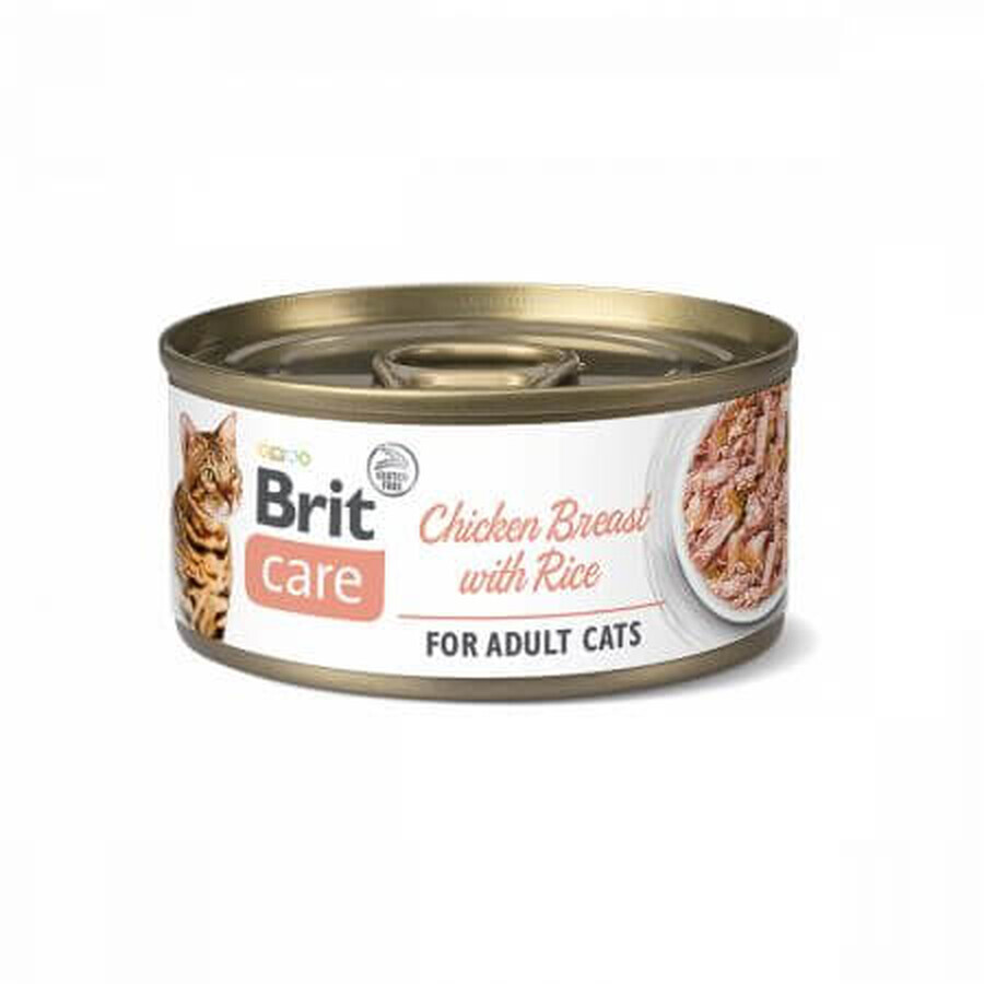 Wet food with chicken breast and rice for cats Brit Care Chicken Breast With Rice, 70 g, Brit