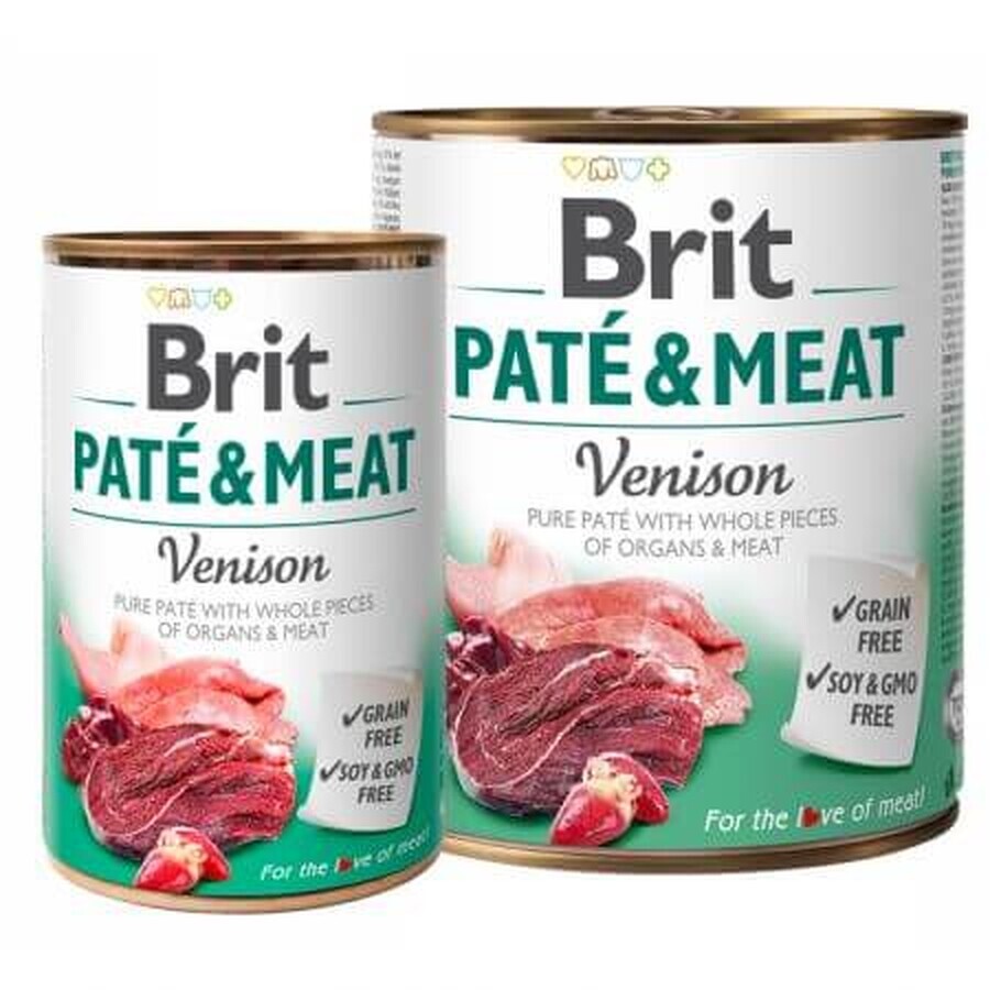 Pate &amp; Meat nat hondenvoer met wild, 400 g, Brit