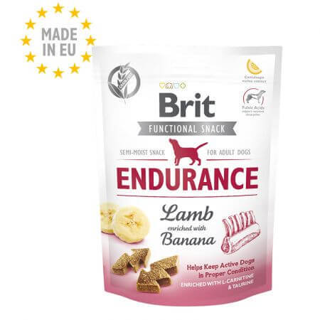 Snack de cordero y plátano para perros Endurance, 150 g, Brit