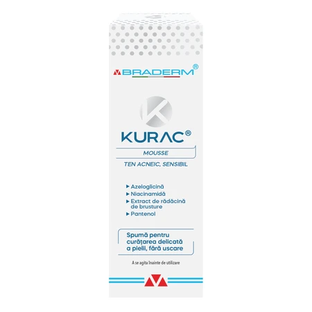 Sanfter, nicht austrocknender Florreinigungsschaum Kurac, 100 ml, Braderm