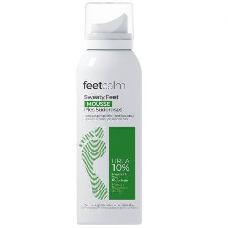 Spuma pentru picioare transpirate cu 10% Uree, 75 ml, Feet Calm