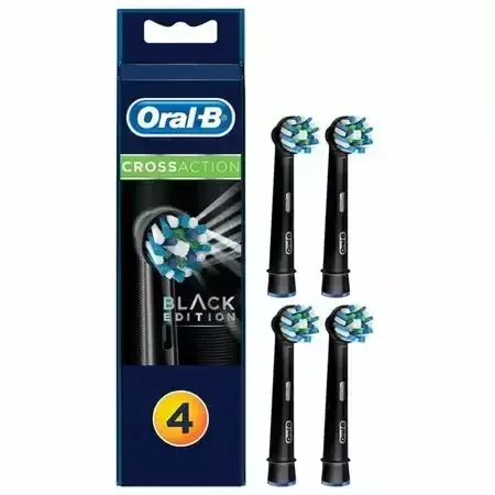 Cross Action Black Edition elektrische tandenborstel navullingen, 4 stuks, Oral B