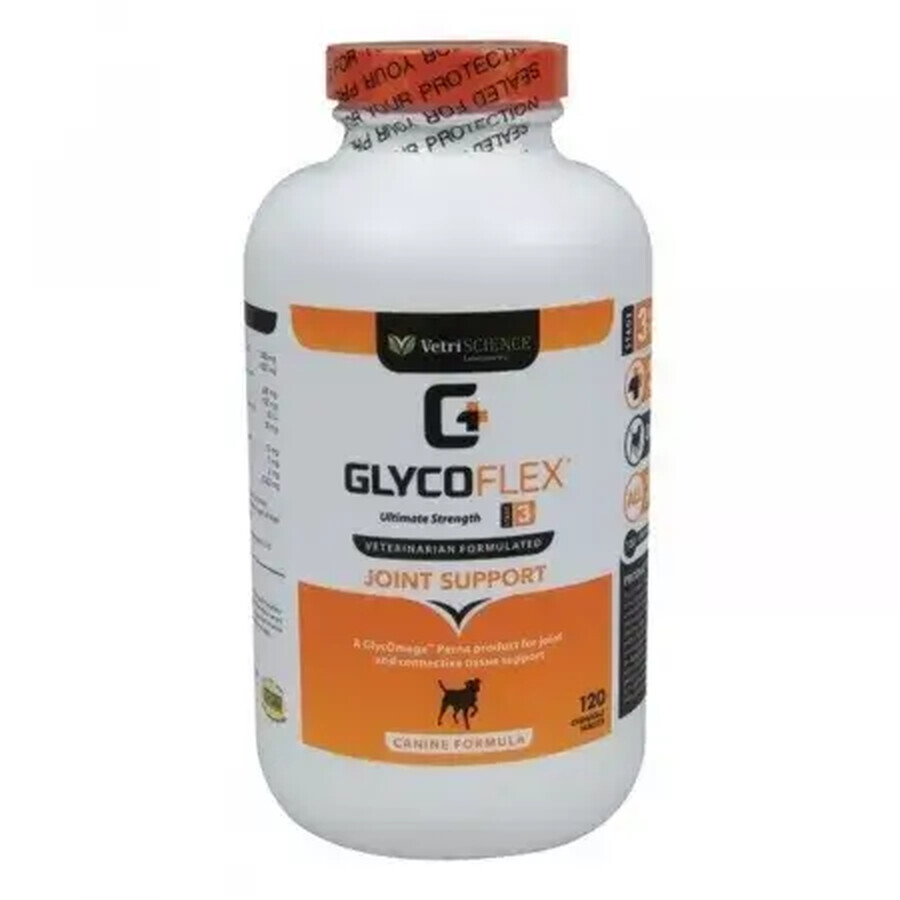 Supplement for the support of joints in dogs Glycoflex 3, 120 tablets, Vetri Science