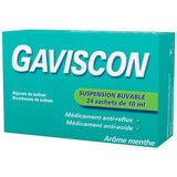 Gaviscon Mentolo, 24 bustine, Reckitt Benckiser Healthcare