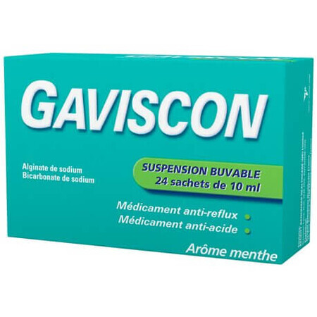 Gaviscon Menthol, 24 sachets, Reckitt Benckiser Healthcare