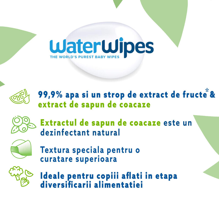 Șervețele umede, 12 pachete x 60 buc, 720 buc, WaterWipes