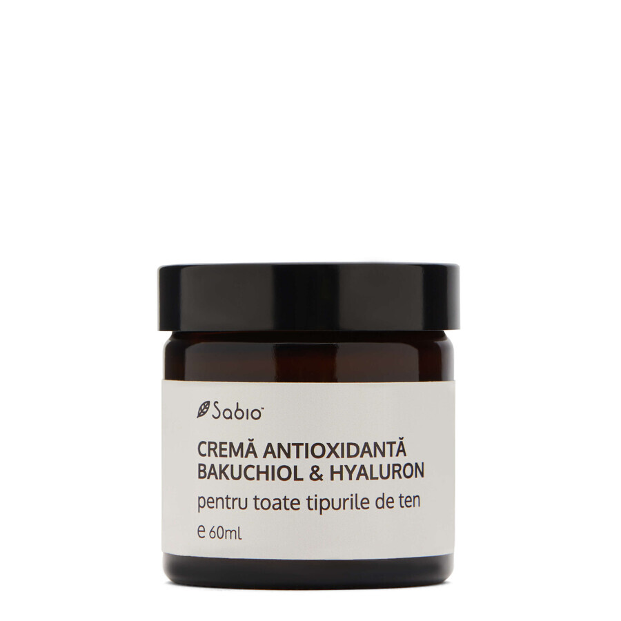 Crème antioxydante, Bakuchiol & Hyaluron, 60ml, Sabio