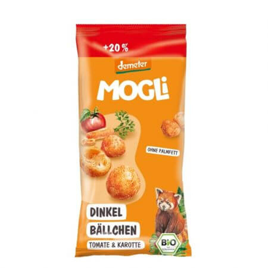 Biologische Croutons met Tomaat en Wortelen + 20%, 57,6 g, Mogli