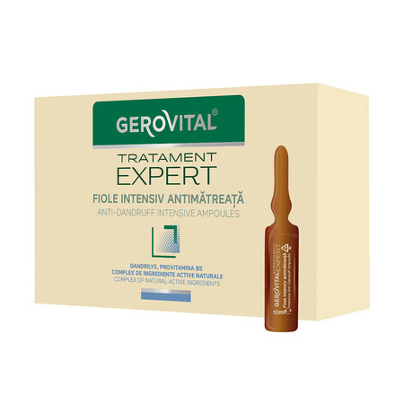 Fiale antiforfora intensive Gerovital Treatment Expert, 10 fiale x 10 ml, Farmec