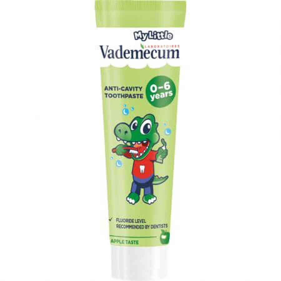 Dentifricio al gusto mela per bambini, 0 - 6 anni, 50 ml, Vademecum