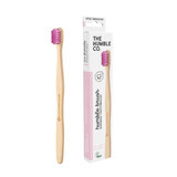 Gevoelige bamboe tandenborstel, roze, The Humble Co