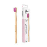 Brosse à dents sensible en bambou, rose, The Humble Co