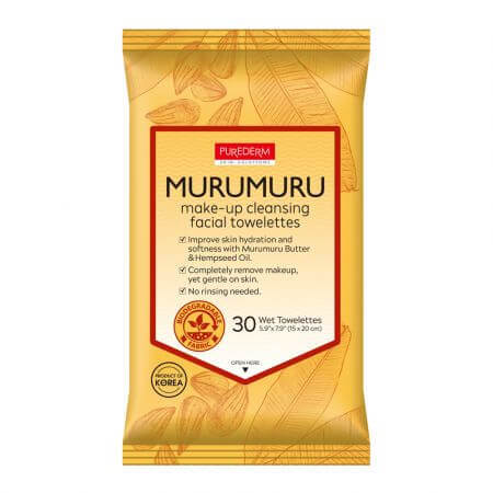 Reinigingsdoekjes met MuruMuru, 30 stuks, Purederm