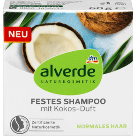 Alverde Naturkosmetik Vaste shampoo met kokosnoot, 60 g