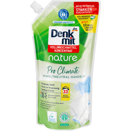 Denkmit Lessive blanche liquide 33 lavages, 1 l