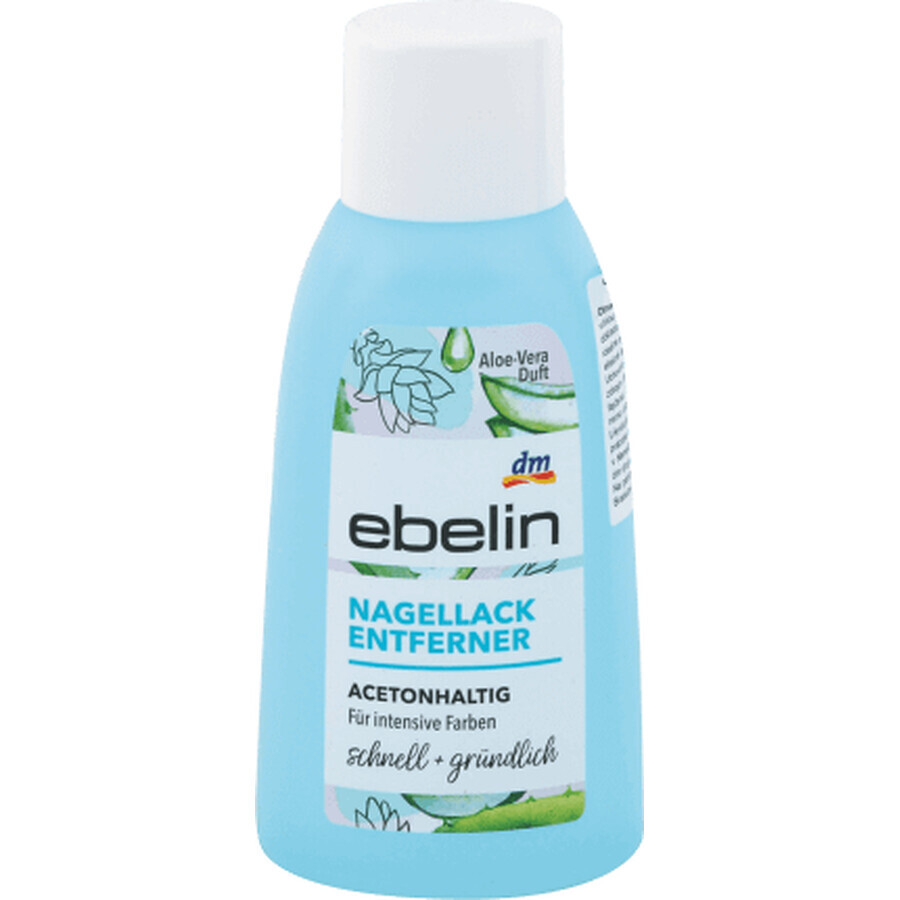 Ebelin Dizolvant de lac de unghii cu acetonă cu parfum de aloe vera, 125 ml