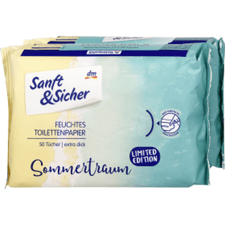 Sanft&amp;Sicher SummerTraum nat toiletpapier, 100 stuks