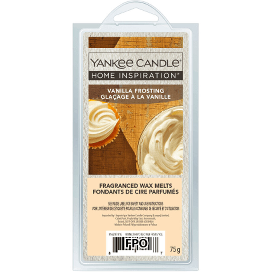 Yankee Candle Glaçage à la cire parfumée à la vanille, 1 pièce
