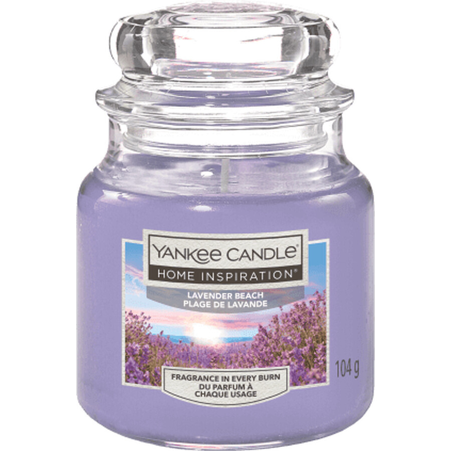 Yankee Candle Candela profumata alla spiaggia alla lavanda, 104 g