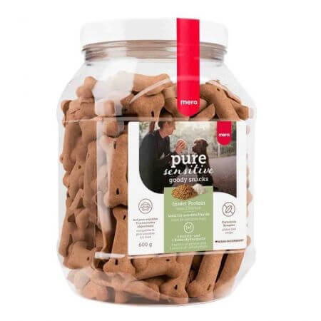Biscotti con proteine ​​di insetti e riso per cani Pure Sensitive, 600 g, Mera