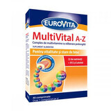 Multivital Complexe de vitamines et minéraux A-Z, 40 comprimés, Eurovita