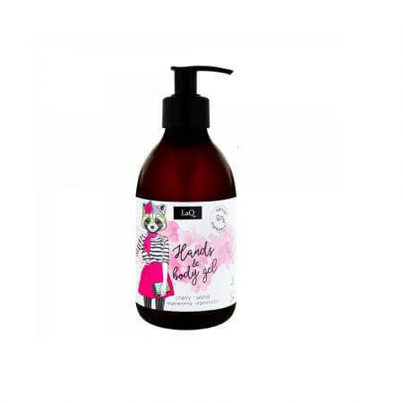 Hand and body cleansing gel with cherries, 300 ml, LaQ