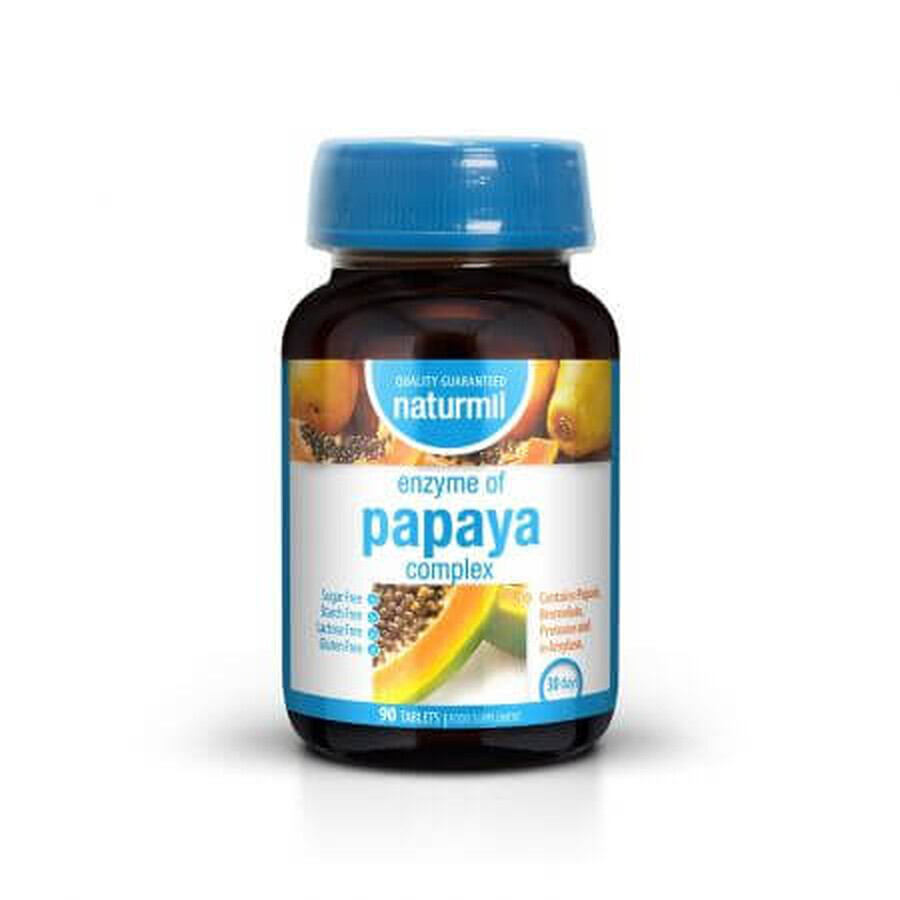 Papaja Complex Enzymen, 90 tabletten, Naturmil