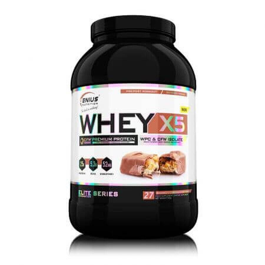 Whey-X5 Schoko-Haselnuss Eiweißpulver, 900 g, Genius Nutrition