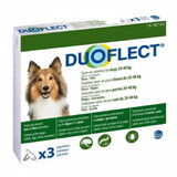 Spot on antiparasitic solution for dogs between 20-40 kg Duoflect, 3 pipettes, Ceva Sante