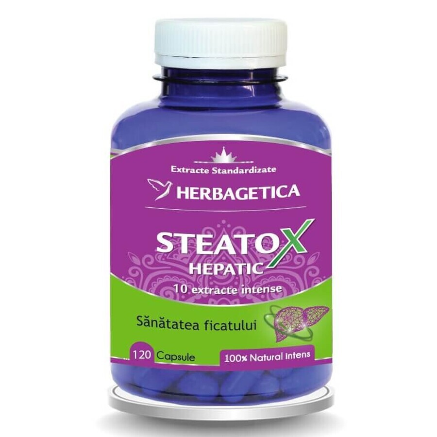 Steatox Hepatic, 120 capsules, Herbagetica