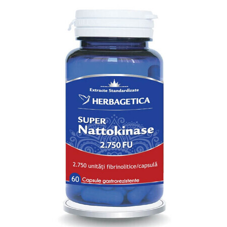 Super Nattokinase, 2750 FU, 60 capsules, Herbagetica