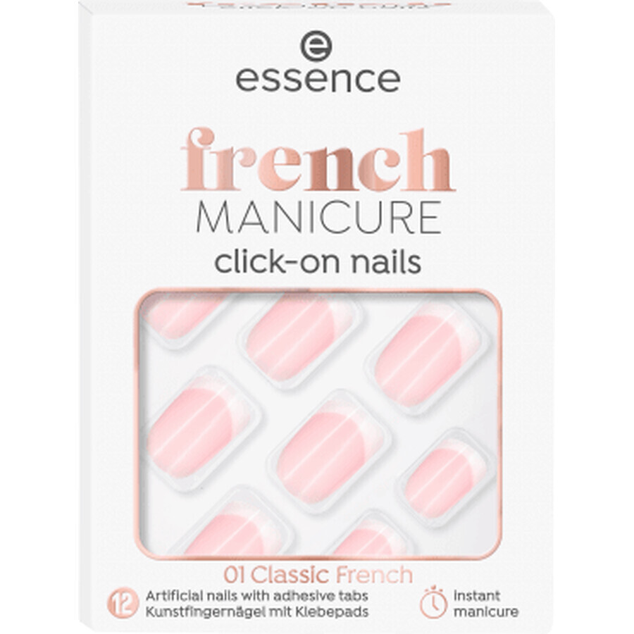 Essence Click-on French nagellak vals 01 Classic French, 12 st.