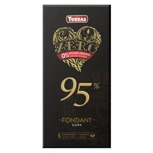 Chocolate negro con 95% de cacao, 75 g, Torras