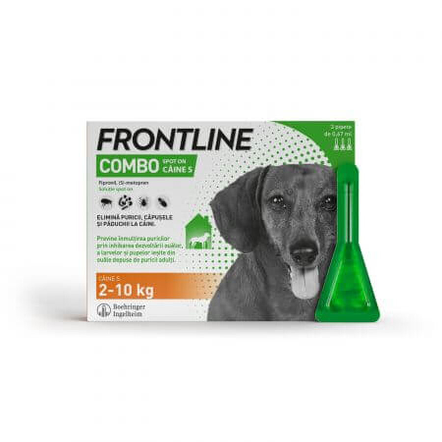 Frontline Combo Spot On Combo Hund S-Pipette grün 0,67 ml, 3 Pipetten, Frontline