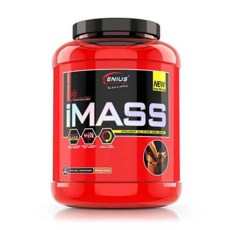 iMass Sugar Free Gainer with Strawberry Flavour, 2500 g, Genius Nutrition