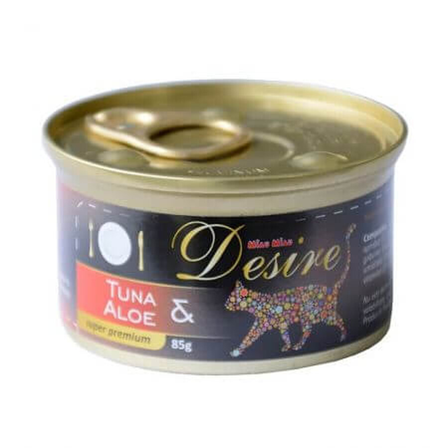 Comida húmeda con atún y aloe vera Desire, 85 g, Meow Meow