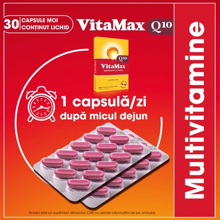 VitaMax Q10-verpakking, 30 + 30 capsules, Perrigo