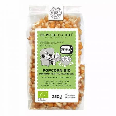 Mais biologico per popcorn, 250 g, Republica Bio