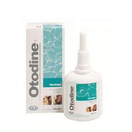 Oorvloeistof voor honden en katten Otodine, 100 ml, ICF