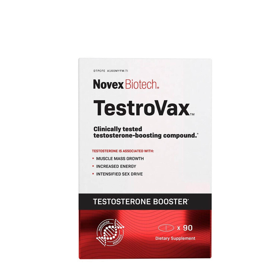 Novex Biotech® TestroVax™, Formula pentru Sustinerea Productiei de Testosteron, 90 cps, GNC