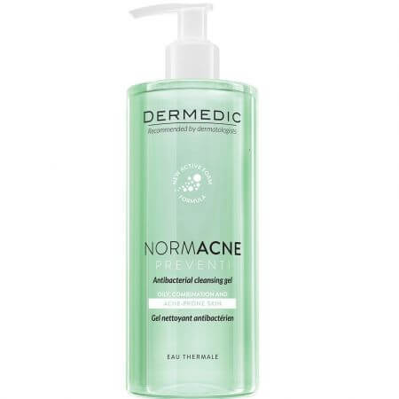 Dermedic Normacne Gel nettoyant antibactérien pour le visage, 500 ml