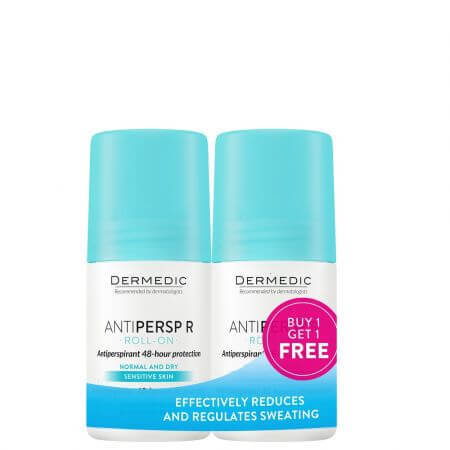 Confezione antitraspirante con protezione 48 ore DuoPack Antipersp, 2x60 ml, Dermedic