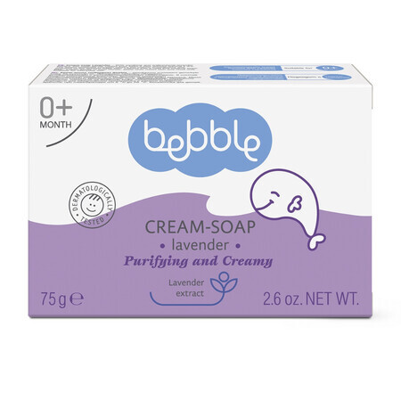 Sapone in crema alla lavanda, 75 g, Bebble