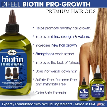 Aceite Biotin Crecimiento сapilar, 75 ml, Difeel