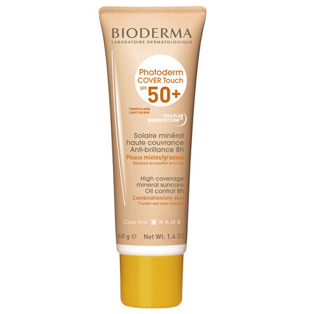 Bioderma Photoderm Fluide Cover Touch SPF 50+ teinte claire, 40 g