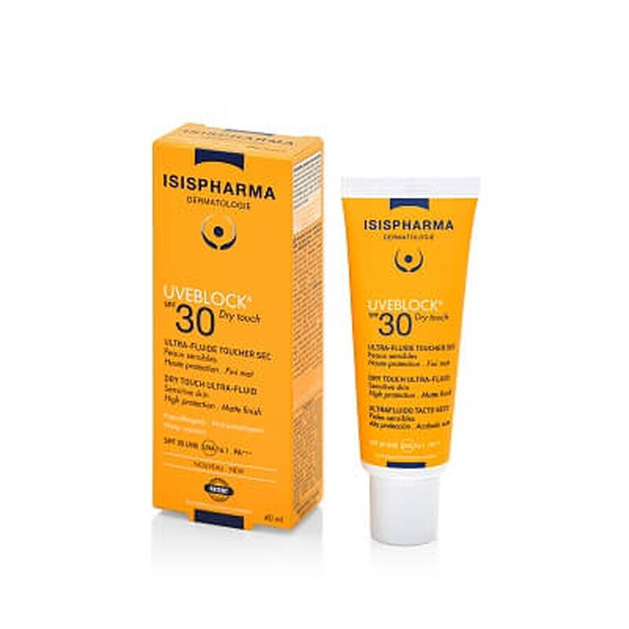 Isis Pharma UVEBLOCK Fluid protector cu efect matifiant  SPF30 Dry Touch, 40 ml